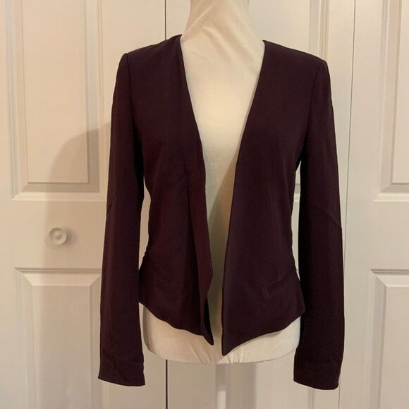 Rebecca Taylor Blazer Purple Open Style Size 6 - Picture 2 of 11